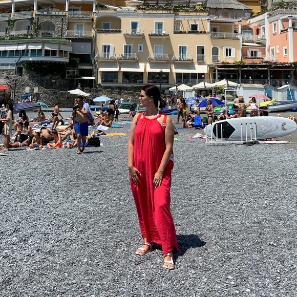 Stella Martini linen maxi dress size M - Picture 3 of 8